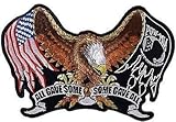 ALL GAVE SOME Military POW Eagle Motorcycle FLAG LARGE Back BIKER PATCH LRG-0426
