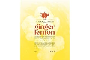 Ginger Lemon Tea, Loose Leaf Herbal Tea – Helps Reduce Nausea and Motion Sickness – Detox & Immunity Support – Drink Hot or Iced – 4 oz Resealable Bag (Makes 50 Cups) – The Elegant Elephant