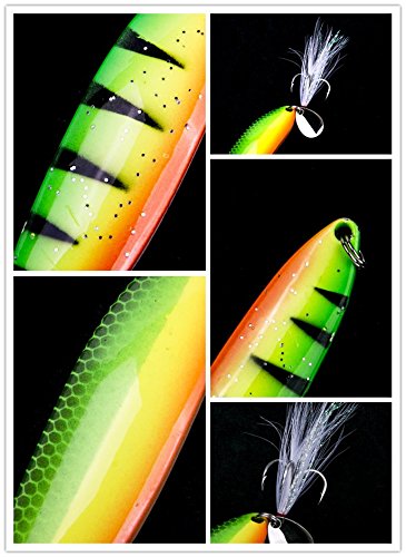 4 Packs Fishing Lures Metal Fishing Spoons Saltwater Hard Spinners Casting Sinking Lures for Northern Pike Salmon Walleye and Bass Fishing (Rainbow) - Thumbnail 2