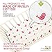 1 Muslin Cotton Baby Crib Sheet Fitted. Luxurious, Super Soft Soft & Breathable Toddler, Newborn Sheet. Cute Pink Birds For Girls Size 28