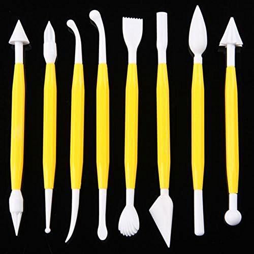 Pocktyle 8pcs Kit Fondant Sugarcraft Paste Flower Modelling Mold Cake Decorating Mould