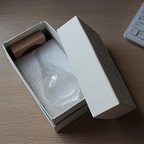 Storm Glass Weather Forecaster Bottle, niceEshop(TM) Water Droplets Weather Barometer Ornaments, Crystal Bottle for Home Office Decoration