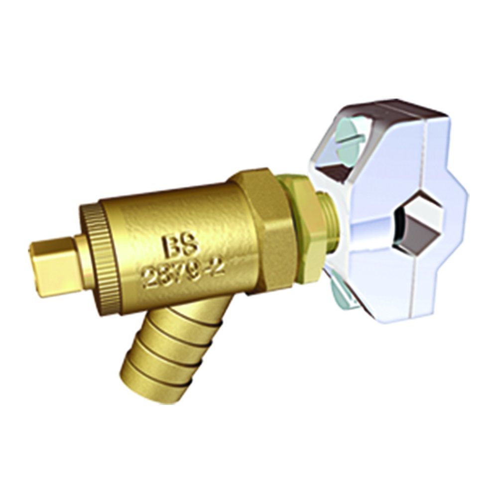 Self Cutting Drain Cock, Brass