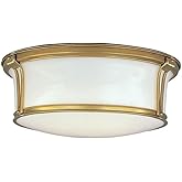 Hudson Valley Lighting Newport - Two Light Flush Mount - 13 Inches Wide by 5.125 Inches High-Aged Brass Finish