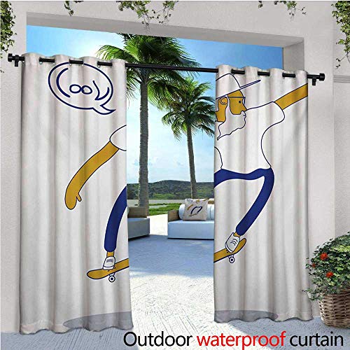 Indie Outdoor Privacy Curtain for Pergola Cool Hipster Old M