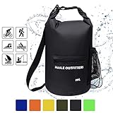 HASLE OUTFITTERS Waterproof Dry Bag-10L/20L/30L Roll Top Compression Sack with Shoulder Straps and Front Zippered Pocket Keeps Gear Dry for Boating, Camping, Kayaking, Fishing,Swimming and Hiking