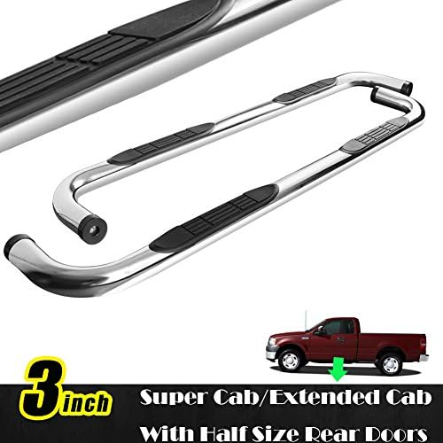 YOUKOO 3" S/S Side Step Rails| Nerf Bars| Running Boards For 09-14 Ford F150 Super Cab/Extended Cab (With Half Size Rear Doors)