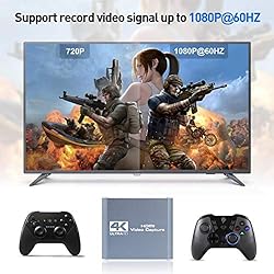 Capture Card 1080p 60fps, 4K HDMI Video Game
