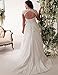YIPEISHA Women's Elegant Applique Lace Wedding Dress V Neck Plus Size Beach Bridal Gowns