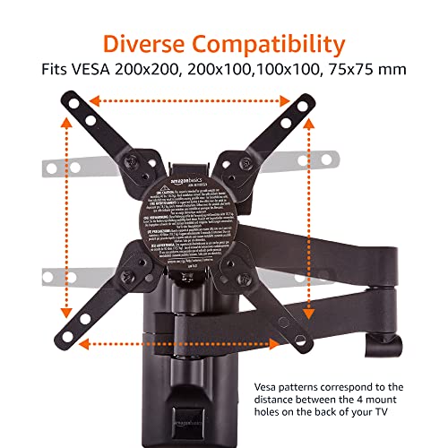 Amazon Basics Full Motion ArticulatingArm TV Wall Mount for 1239 Inch