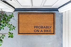 MiouFni Funny Indoor Doormat Probably On A Bike Biking Themed Gift for Friend that Loves to Welcome Mat16x24 Inch