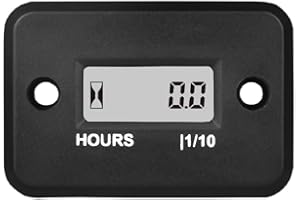 Runleader Digital Inductive Hour Meter,Maintenance Hour Meter for Riding Lawn Mower Tractor Log Spliter Boat Outboard Motor M