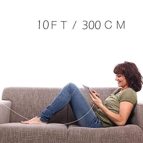 FEEL2NICE iPhone Charger 10 ft, Long Lightning Cable Wire 5pack Extra Charging Cord for Apple iPhone XR/X/8/8 Plus/7/7 Plus/6/6s/Plus/SE/5c/5s/5 iPad Air 2/Mini/Max 3Meter Charger Wire