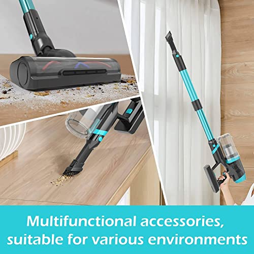 ORFELD Cordless Vacuum Cleaner, 24000 Pa Stick Vacuum 4 in 1, Up to 60 Minutes Runtime for Whole