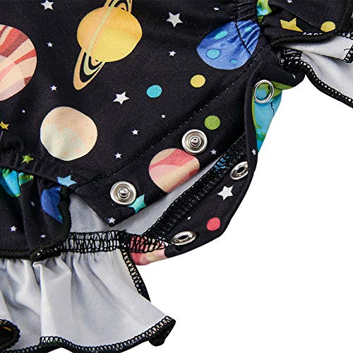 BFUSTYLE Newborn Baby Girl Floral Romper Toddler Flutter Bodysuit Outfit+Headband - Image 5