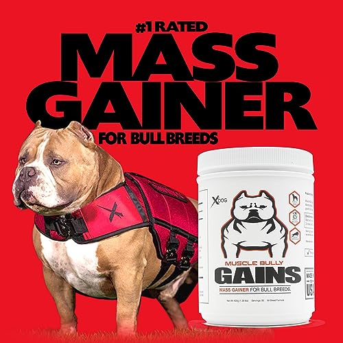 Muscle Bully Gains Mass Weight Gainer for Dogs, Whey Protein, Flax