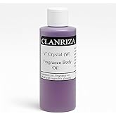 CLANRIZA V' Crystal Natural Fragrance Body Oil - Pure & Natural Long-Lasting Perfume Oil for Women - Scented Body Oil for Skin - All-Day Fragrance & Body Care - Ideal Gift 1 Fl Oz