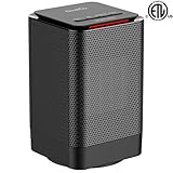 Portable Space Heater Oscillating Electric Heater PTC Ceramic Personal Heater Tip-Over and Overheat Protection Warm and Natural Wind for Home Office Use
