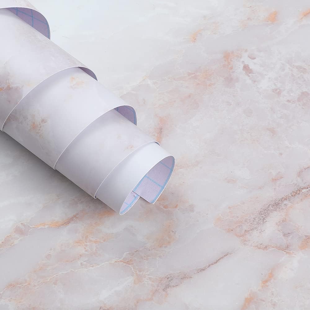 Amazon 壁紙 大理石シート Rabbitgoo リメイクシート 厚手高級感 防水 耐熱 剥がせる 賃貸適用 防汚 防油 壁 家具 フロア キッチン 台所 トイレ タイル 床 テーブル Diyリフォーム おしゃれ 大理石柄 44 5x0cm 壁紙