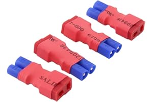 OliRC 4pcs No Wires Connector: EC2 Male to Female T-Plug Style Adapter(C37-4)