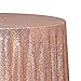 Poise3EHome 50 Inch Round Rose Gold Sequin Tablecloth for Party Cake Dessert Table Exhibition Events