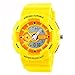 Fanmis Children Boys Girls Sporty Design Multifunctional Analog Digital Waterproof Wrist Watch Yellow