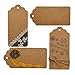 100 PCS Kraft Paper Gift Tags with String Blank Tags Vintage Wedding Favor Hang Tags with 66 Feet Natural Jute Twine Retangle Tags for Crafts
