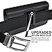 DeBin Leather Black iPhone 11 Pro / Xs / X Cell Phone Holster with Clip On / Magnetic Fastener and Belt Clip Pouch Cover Holder
