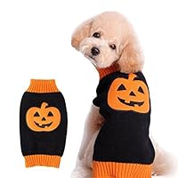 NACOCO Dog Sweater Pumpkin Pet Sweaters Halloween Holiday Party for Cat and Puppy (XS)