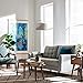 Amazon Brand – Rivet Modern Arc Standing Floor Lamp with Grey Fabric Shade, Bulb Included, 69