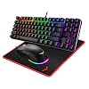 Havit Mechanical Keyboard and Mouse Combo Wired 89 Keys Backlit Gaming Keyboard Red Switch, 4800 D P I Mouse with 6…