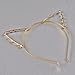 Hip Mall Sweet Fashion Crystal Rhinestone Metal Headwear Punk Hair Wrap Cat Ear Headband Party (Gold)