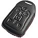 Coolbestda Leather 6buttons Key Fob Remote Cover Case Protector Keyless Skin Jacket Holder for 2017 2016 2015 Chevrolet Suburban LTZ Tahoe GMC Yukon Acadia Black