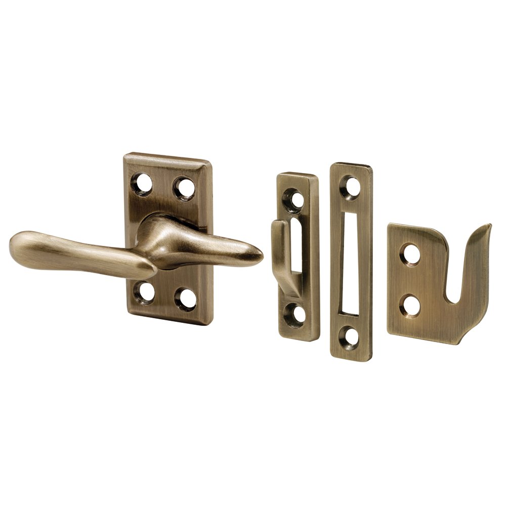 Photo 1 of Prime-Line H 3683 1-7/8 In. Diecast and Steel Antique Brass Casement Window Sash Lock (Single Pack)
