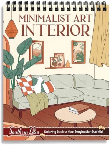 MINIMALIST Houses アートブック Amazon.com: Minimalist Art Interior: Coloring Book of Stunning