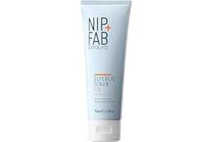 NIP+FAB Nip + Fab Glycolic Acid Fix Face Scrub with Salicylic Acid, AHA/BHA Exfoliating Facial Cleanser Polish for Refining Pores Skin Brightening, 75 ml 2.5 fl oz