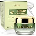 Azure Cosmetics Dermatologist Tested Hemp & Hyaluronic Acid Face Moisturizer - K Beauty Anti-Aging Face Cream for Natural Repair & Deep Hydration - Korean Skincare - All Skin Type 1.69 fl oz