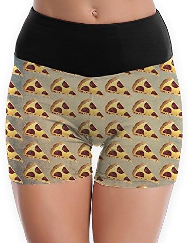 Diosehuts A Slice Of Pepperoni Pizza Women's Training Sports Running Yoga Shorts