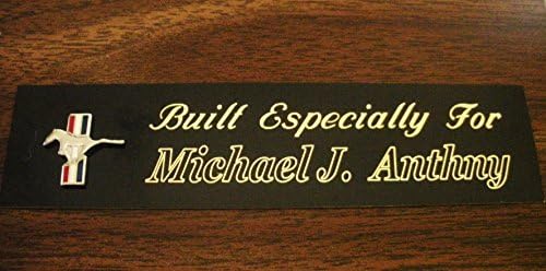 Mustang-Ford Engraved Dashboard Nameplate