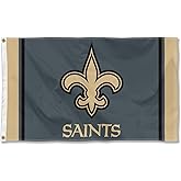 New Orleans Saints Blackout Sideline Flag Outdoor Indoor 3x5 Foot Banner