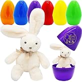 CAMIRUS Easter Eggs Bunny Stuffed Animal Plush Toys, 8in Large Surprise Random An Eggs Filled with 13.5in Easter Bunny Rabbit Gifts for Kids Boys Girls Easter Eggs Party Favor, Basket Stuffers Filler