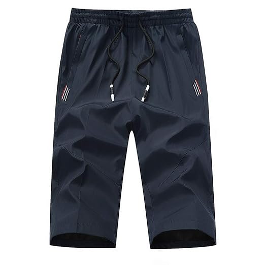 Geilisungren Herren Bermuda Shorts Caprihose Capri Schnelltrocknend Badeshorts Outdoor Taschen Strand Arbeit Hosen Cargo Pant