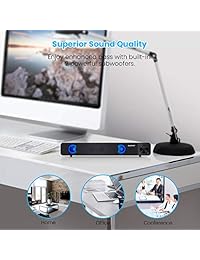 ELEGIANT SR200   Altavoces con cable para ordenador portátil y tableta con USB, color negro