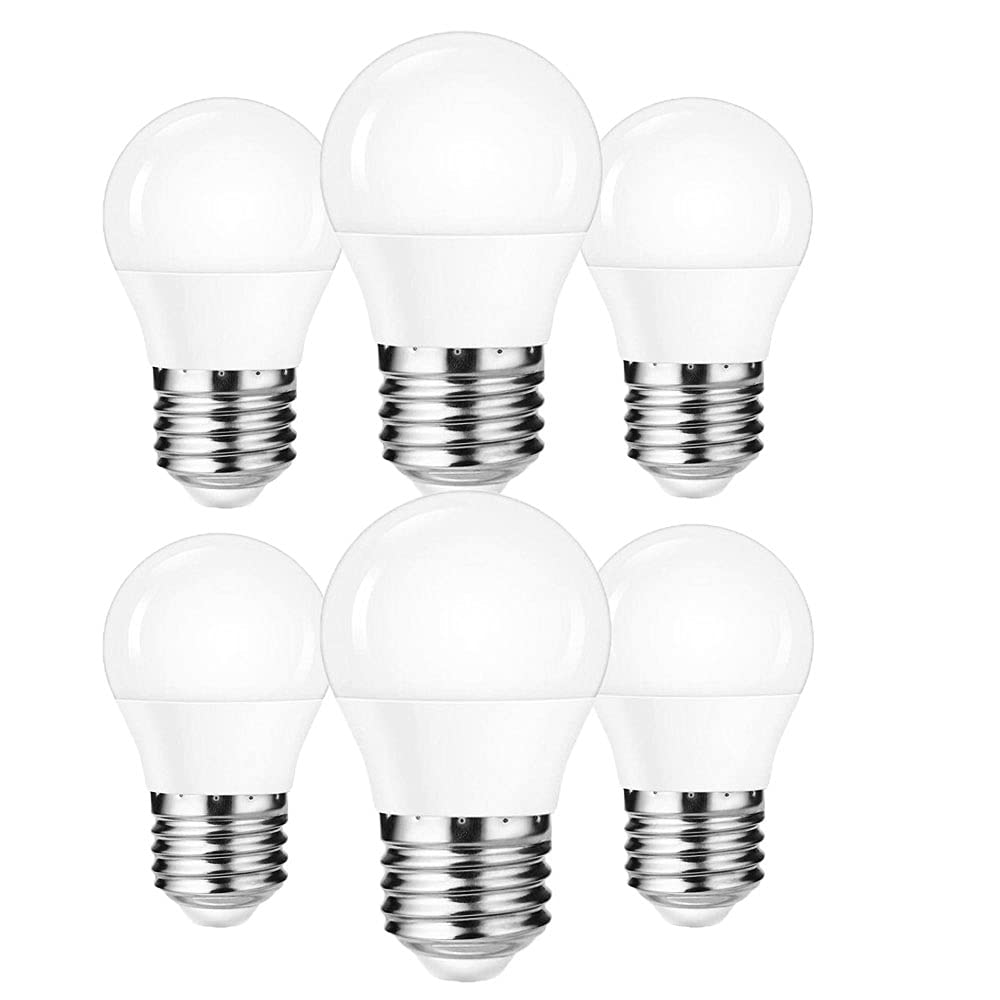 OUKAIDE Pack of 6 Professional LED E27 Edison Screw Bulb Golfballbulb, 50W Equivalent, Warm White 3000k AC 85-265V 500LM 280° Beam Angle Frosted Home Office Lighting Non Dimmable