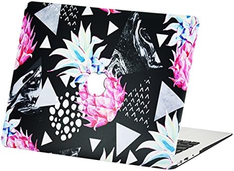 Unik Case - Tropical Electon Series Rubberized Graphic Hard Case for MacBook Air 13" A1369 and A1466 - Pink Pineapple