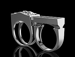 INENIMARTJ Men'S Skull Ring Unique Biker Rider
