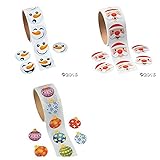 300 CHRISTMAS Stickers (3 Rolls of 100) SANTA Snowman & Holiday ORNAMENTS - WINTER PARTY Classroom MOTIVATION Teacher Rewards FROZEN