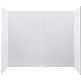 Kritkin Plastic Splatter Guard for Stained Glass Grinder Splatter Screen Foldable Anti Splash Guard 4 Sided Protector with Power Cord Notch for Glass Grinding Machine(39.37 x 16.14 x 0.12 Inch)