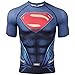 COOLMAX Raglan Short Sleeve Superman Mens Compression Shirt