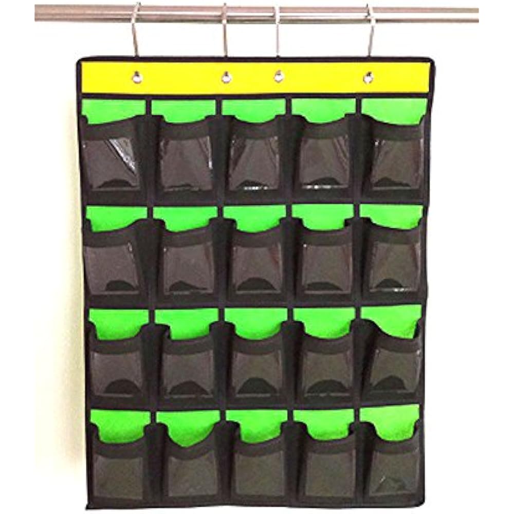 Cell Phone Pocket Chart Classroom Calculator Holder Hanging Organizer